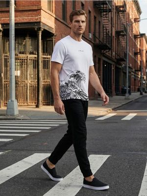 T-shirt męski młodzieżowy Sinsay ze sklepu: Sinsay w kategorii: T-shirty męskie - zdjęcie CC22A15-4CA-6968_380HL