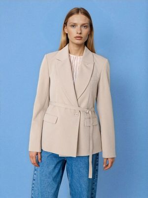 Marynarka wiosenny Sinsay ze sklepu: Sinsay w kategorii: Marynarki damskie - zdjęcie CC22A15-4CA-6968_427GY