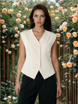 Kamizelka damska casual Sinsay ze sklepu: Sinsay w kategorii: Kamizelki damskie - zdjęcie CC22A15-4CA-6968_457GY
