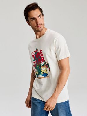 T-shirt męski na wiosnę w stylu młodzieżowym Sinsay ze sklepu: Sinsay w kategorii: T-shirty męskie