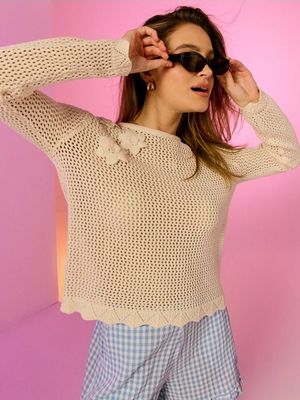 Sweter damski casualowy Sinsay ze sklepu: Sinsay w kategorii: Swetry damskie - zdjęcie CC22A15-4CA-6968_487HC