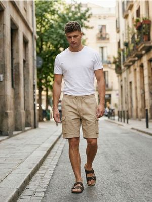 Spodenki męskie casual Sinsay ze sklepu: Sinsay w kategorii: Spodenki męskie - zdjęcie CC22A15-4CA-6968_493HS