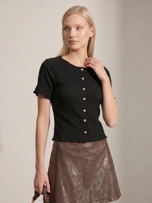 Bluzka damska casual Sinsay ze sklepu: Sinsay w kategorii: Bluzki damskie - zdjęcie CC22A15-4CA-6968_514JP