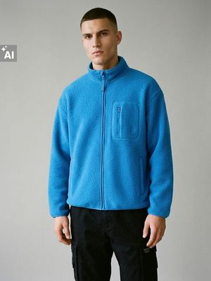 niebieski Bluza męska Sinsay ze sklepu: Sinsay w kategorii: Bluzy męskie