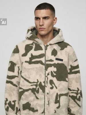 Bluza męska w wojskowym stylu Sinsay ze sklepu: Sinsay w kategorii: Bluzy męskie
