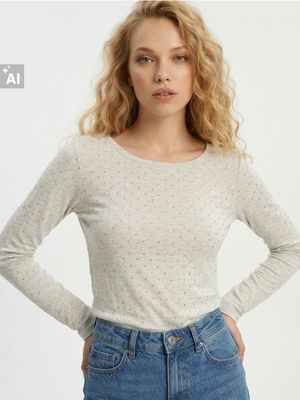 Bluzka damska Sinsay ze sklepu: Sinsay w kategorii: Bluzki damskie - zdjęcie CC22A15-4CA-6968_554HC