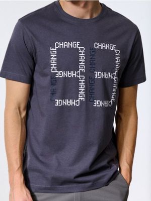T-shirt męski wiosenny Sinsay ze sklepu: Sinsay w kategorii: T-shirty męskie - zdjęcie CC22A15-4CA-6968_567EY