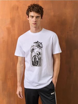 T-shirt męski młodzieżowy Sinsay ze sklepu: Sinsay w kategorii: T-shirty męskie - zdjęcie CC22A15-4CA-6968_576EY