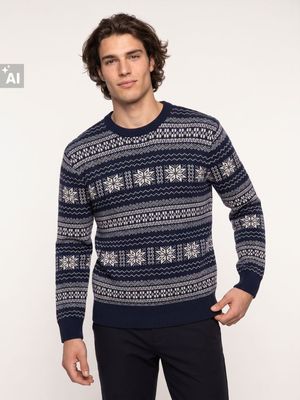 Sweter męski na zimę Sinsay ze sklepu: Sinsay w kategorii: Swetry męskie - zdjęcie CC22A15-4CA-6968_583JV