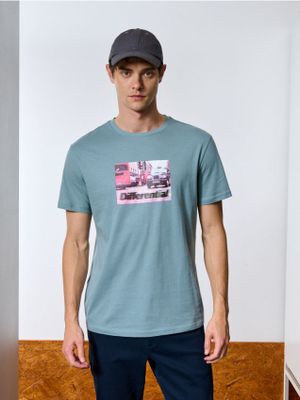 T-shirt męski Sinsay ze sklepu: Sinsay w kategorii: T-shirty męskie - zdjęcie CC22A15-4CA-6968_586EY