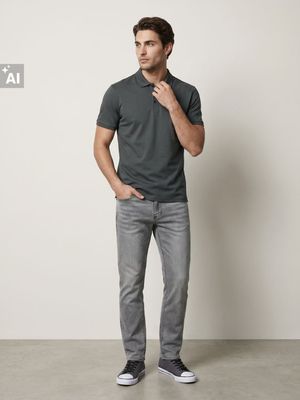 T-shirt męski casual Sinsay ze sklepu: Sinsay w kategorii: T-shirty męskie - zdjęcie CC22A15-4CA-6968_590JX