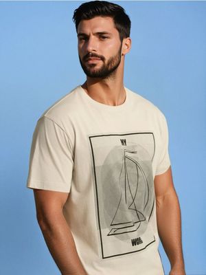 T-shirt męski wiosenny Sinsay ze sklepu: Sinsay w kategorii: T-shirty męskie - zdjęcie CC22A15-4CA-6968_599EY