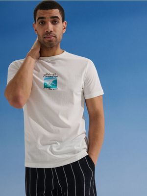 T-shirt męski wiosenny Sinsay ze sklepu: Sinsay w kategorii: T-shirty męskie - zdjęcie CC22A15-4CA-6968_624JD
