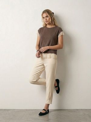 Spodnie damskie casual Sinsay ze sklepu: Sinsay w kategorii: Spodnie damskie - zdjęcie CC22A15-4CA-6968_633JS
