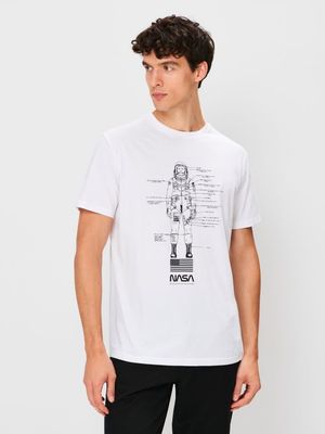 T-shirt męski na lato Sinsay ze sklepu: Sinsay w kategorii: T-shirty męskie - zdjęcie CC22A15-4CA-6968_638EY