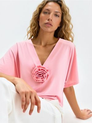 Bluzka damska casual Sinsay ze sklepu: Sinsay w kategorii: Bluzki damskie - zdjęcie CC22A15-4CA-6968_644HC