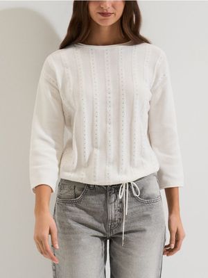Sweter damski Sinsay ze sklepu: Sinsay w kategorii: Swetry damskie - zdjęcie CC22A15-4CA-6968_678GZ