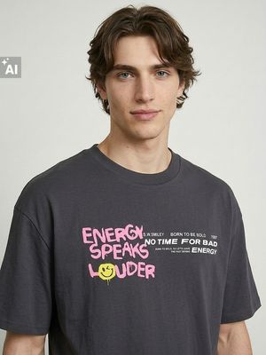 T-shirt męski młodzieżowy Sinsay ze sklepu: Sinsay w kategorii: T-shirty męskie - zdjęcie CC22A15-4CA-6968_697JD