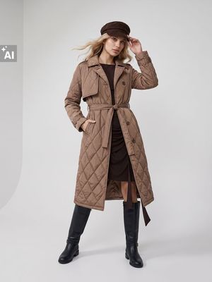 Płaszcz damski casual Sinsay ze sklepu: Sinsay w kategorii: Płaszcze damskie - zdjęcie CC22A15-4CA-6968_785JR