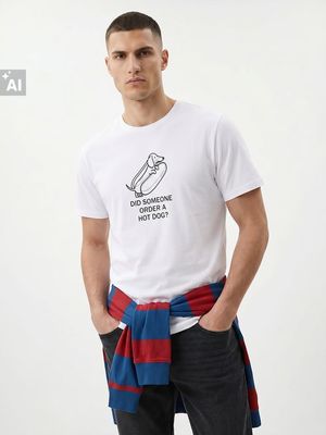 Sinsay - T-shirt męski w stylu młodzieżowym ze sklepu: Sinsay w kategorii: T-shirty męskie - zdjęcie CC22A15-4CA-6968_824JU