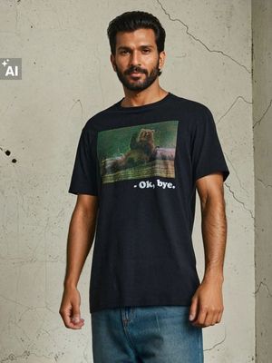 T-shirt męski w stylu młodzieżowym Sinsay ze sklepu: Sinsay w kategorii: T-shirty męskie - zdjęcie CC22A15-4CA-6968_857GP