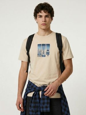 T-shirt męski wiosenny Sinsay ze sklepu: Sinsay w kategorii: T-shirty męskie - zdjęcie CC22A15-4CA-6968_866JU