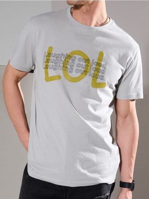 T-shirt męski na wiosnę Sinsay ze sklepu: Sinsay w kategorii: T-shirty męskie - zdjęcie CC22A15-4CA-6968_8683I