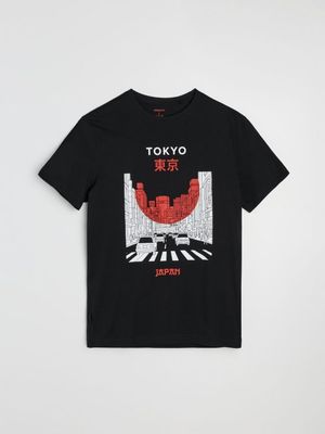 T-shirt męski młodzieżowy Sinsay ze sklepu: Sinsay w kategorii: T-shirty męskie - zdjęcie CC22A15-4CA-6968_869JU