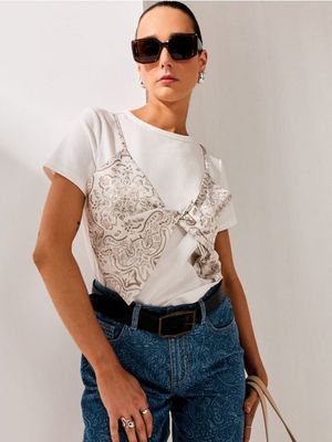 Bluzka damska casualowa Sinsay ze sklepu: Sinsay w kategorii: Bluzki damskie - zdjęcie CC22A15-4CA-6968_888GW