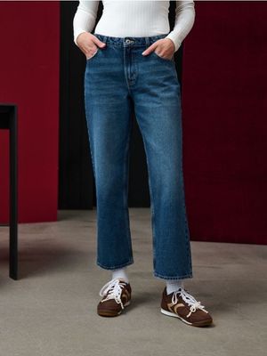 Jeansy damskie jesienne Sinsay ze sklepu: Sinsay w kategorii: Jeansy damskie - zdjęcie CC22A15-4CA-6968_889EV