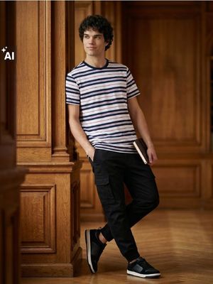 T-shirt męski casual na wiosnę Sinsay ze sklepu: Sinsay w kategorii: T-shirty męskie - zdjęcie CC22A15-4CA-6968_929JU