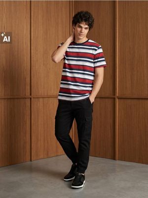 T-shirt męski casual na wiosnę Sinsay ze sklepu: Sinsay w kategorii: T-shirty męskie - zdjęcie CC22A15-4CA-6968_929JU