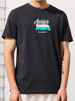 T-shirt męski w stylu młodzieżowym wiosenny ze sklepu: Sinsay w kategorii: T-shirty męskie - zdjęcie CC22A15-4CA-6968_9333I