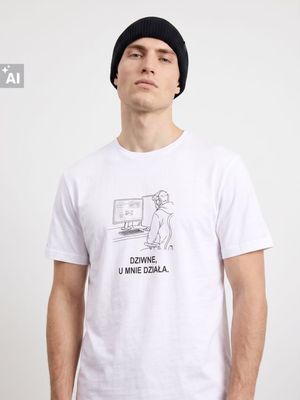 Sinsay - T-shirt męski na wiosnę ze sklepu: Sinsay w kategorii: T-shirty męskie - zdjęcie CC22A15-4CA-6968_939JU