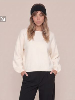 Sweter damski casual Sinsay ze sklepu: Sinsay w kategorii: Swetry damskie - zdjęcie CC22A15-4CA-6968_943JR