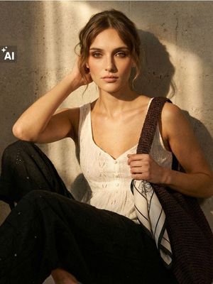 Bluzka damska na lato casual Sinsay ze sklepu: Sinsay w kategorii: Bluzki damskie - zdjęcie CC22A15-4CA-6968_948JE