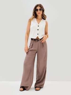 Spodnie damskie retro na wiosnę Sinsay ze sklepu: Sinsay w kategorii: Spodnie damskie - zdjęcie CC22A15-4CA-6968_950GZ
