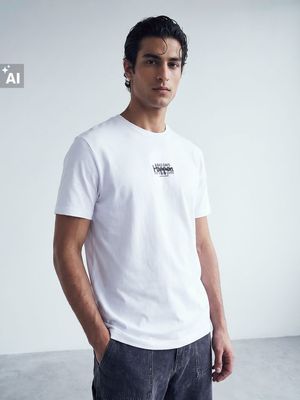 T-shirt męski w stylu młodzieżowym na wiosnę Sinsay ze sklepu: Sinsay w kategorii: T-shirty męskie - zdjęcie CC22A15-4CA-6968_950JU