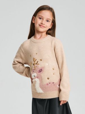 Sweter dziewczęcy jesienny Sinsay ze sklepu: Sinsay w kategorii: Swetry dziewczęce - zdjęcie CC22A15-4CA-6968_WK189