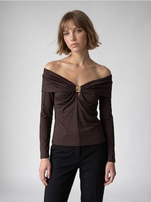 Bluzka damska casual Sinsay ze sklepu: Sinsay w kategorii: Bluzki damskie - zdjęcie CC22A15-4CA-6968_YA538