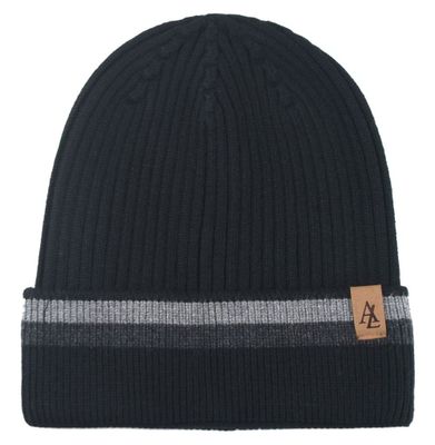 Alties - Czapka zimowa męska ze sklepu: JegoSzafa.pl w kategorii: Czapki zimowe męskie - zdjęcie D87F7971-8A8-365_CPAALTSbeanie5czarPASgraf