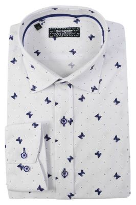 Koszula męska jesienna Grzegorz Moda Męska ze sklepu: JegoSzafa.pl w kategorii: Koszule męskie - zdjęcie D87F7971-8A8-365_KSDWGRZEG0006niebmotyl