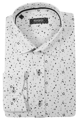 Koszula męska Grzegorz Moda Męska ze sklepu: JegoSzafa.pl w kategorii: Koszule męskie - zdjęcie D87F7971-8A8-365_KSDWGRZEG0018szarekropki