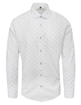 Koszula męska casual z klasycznym kołnierzykiem Grzegorz Moda Męska ze sklepu: JegoSzafa.pl w kategorii: Koszule męskie - zdjęcie D87F7971-8A8-365_KSDWGRZEG0046bialakwiaty