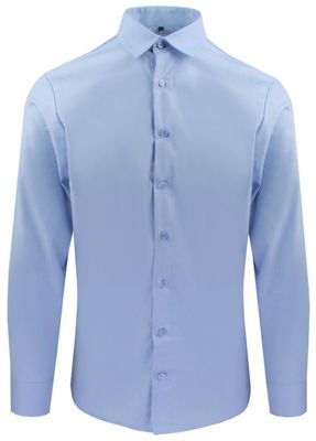 Koszula męska z klasycznym kołnierzykiem elegancka Lanier ze sklepu: JegoSzafa.pl w kategorii: Koszule męskie - zdjęcie D87F7971-8A8-365_KSDWLNR0010niebSL