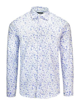Koszula męska z kołnierzykiem button down Quickside ze sklepu: JegoSzafa.pl w kategorii: Koszule męskie - zdjęcie D87F7971-8A8-365_KSDWQUICK171013bialogran