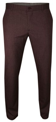 Spodnie męskie casual Rigon ze sklepu: JegoSzafa.pl w kategorii: Spodnie męskie - zdjęcie D87F7971-8A8-365_SPRGNpepitka04bordo
