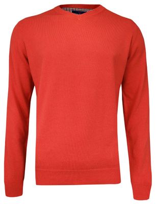 Adriano Guinari - Sweter męski casualowy ze sklepu: JegoSzafa.pl w kategorii: Swetry męskie - zdjęcie D87F7971-8A8-365_SWADGAW19paprika