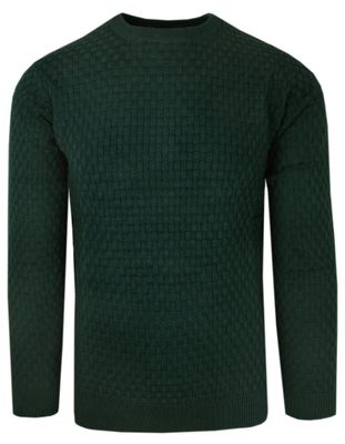 Adriano Guinari - Sweter męski zimowy ze sklepu: JegoSzafa.pl w kategorii: Swetry męskie - zdjęcie D87F7971-8A8-365_SWADGAW23FAKTURAgreen1