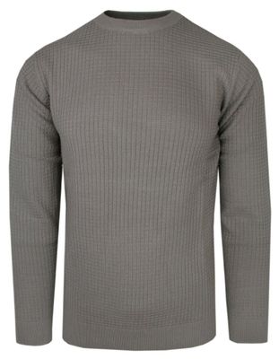Sweter męski Adriano Guinari ze sklepu: JegoSzafa.pl w kategorii: Swetry męskie - zdjęcie D87F7971-8A8-365_SWADGAW23FAKTURAkhaki